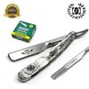 Hector Beauty Supply Classic White Stainless Steel Barber Shaving Razor - 100 Blades - Unisex Adults view 1