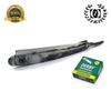Hector Beauty Supply Classic White Stainless Steel Barber Shaving Razor - 100 Blades - Unisex Adults view 2