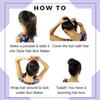 AnHua Set of 3 Donut Hair Bun Makers Hair Buns Accessories (1 Small, 1 Medium, 1 Large) (Colors: Brown) view 3