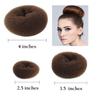 AnHua Set of 3 Donut Hair Bun Makers Hair Buns Accessories (1 Small, 1 Medium, 1 Large) (Colors: Brown) view 4
