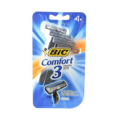 Bic Comfort 3 Sensitive Skin Razor 4 Count (Value Pack of 15)