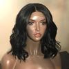130 Density Natural Color Short Bob Lace Front Wigs Virgin Brazilian Human Hair Wigs Middle Part Glueless Wavy Lace Wigs (12", lace front wig) view 2