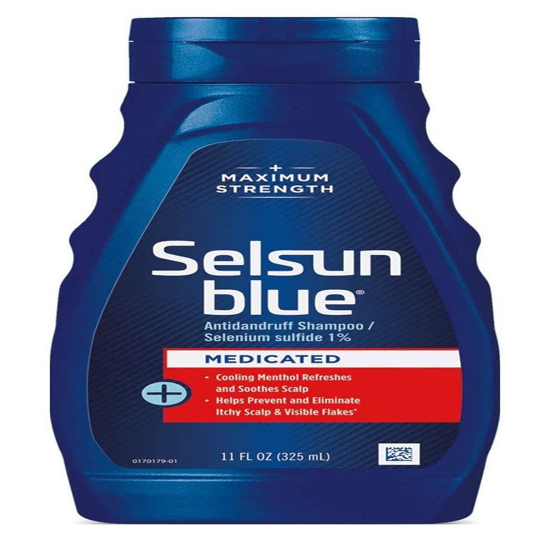 Selsun Blue Shampoo Naturals Dandruff Medicated 11 Ounce (325ml) (3 Pack)