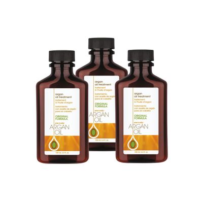 One 'n Only Argan Oil Hair Treatment - Lightweight & Hydrating Hair Oil for Natural, Wigs & Extensions - Shine Enhancing, Heat Protectant & Frizz Control (3.4 oz, 3pk)