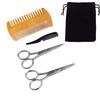 Motanar 4-Piece Beard Scissors Set, Grooming Scissors, Mustache & Beard Combs, Storage Bag view 1