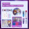 Disney Frozen Super Sparkly Cosmetic Beauty Makeup Set For Girls with Clips, Lip Gloss, Nail Stickers, Lip Balm, Nail Gems and Mirror For Parties, Sleepovers & Makeovers by Townley Girl  view 2