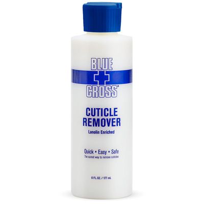 Cuticle Remover & Softener Liquid for Nails  Blue Cross Professional Nail Care with Lanolin, Hydrating Treatment for Dry Cuticles & Hangnails, Made in USA, 6oz