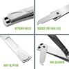 Clyppi Nail Clippers with Swing Out Nail Cleaner/Nail File - Fingernail Clippers/Toe Nail Clippers. Sharp Stainless Steel with Wide Easy Press Lever view 4