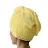Adela Boutique Women Girl Hair Drying Towel Microfiber Hair Turban Wrap Compatible College Dorm, Pools, Gyms, Beaches, Bathroom (Yellow) view 1