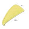 Adela Boutique Women Girl Hair Drying Towel Microfiber Hair Turban Wrap Compatible College Dorm, Pools, Gyms, Beaches, Bathroom (Yellow) view 2