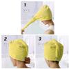 Adela Boutique Women Girl Hair Drying Towel Microfiber Hair Turban Wrap Compatible College Dorm, Pools, Gyms, Beaches, Bathroom (Yellow) view 4