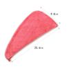 Adela Boutique Women Girl Hair Drying Towel Microfiber Hair Turban Wrap Compatible College Dorm, Pools, Gyms, Beaches, Bathroom (Rose Red) view 2