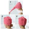 Adela Boutique Women Girl Hair Drying Towel Microfiber Hair Turban Wrap Compatible College Dorm, Pools, Gyms, Beaches, Bathroom (Rose Red) view 4
