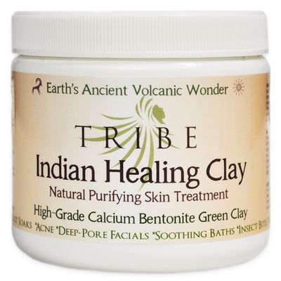 Indian Healing Clay | 100% Natural Desert Sourced Calcium Bentonite | Deep Pore Facial Cleanser, Detoxify | Purify Skin | By TRIBE 16oz