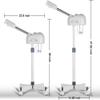 Professional Facial Steamer with Hot Mist Function, Stand Facial Steamer On Wheels, Height Adjustable & 360 Rotatable Nozzle, Use at Home & Salon SPA view 2