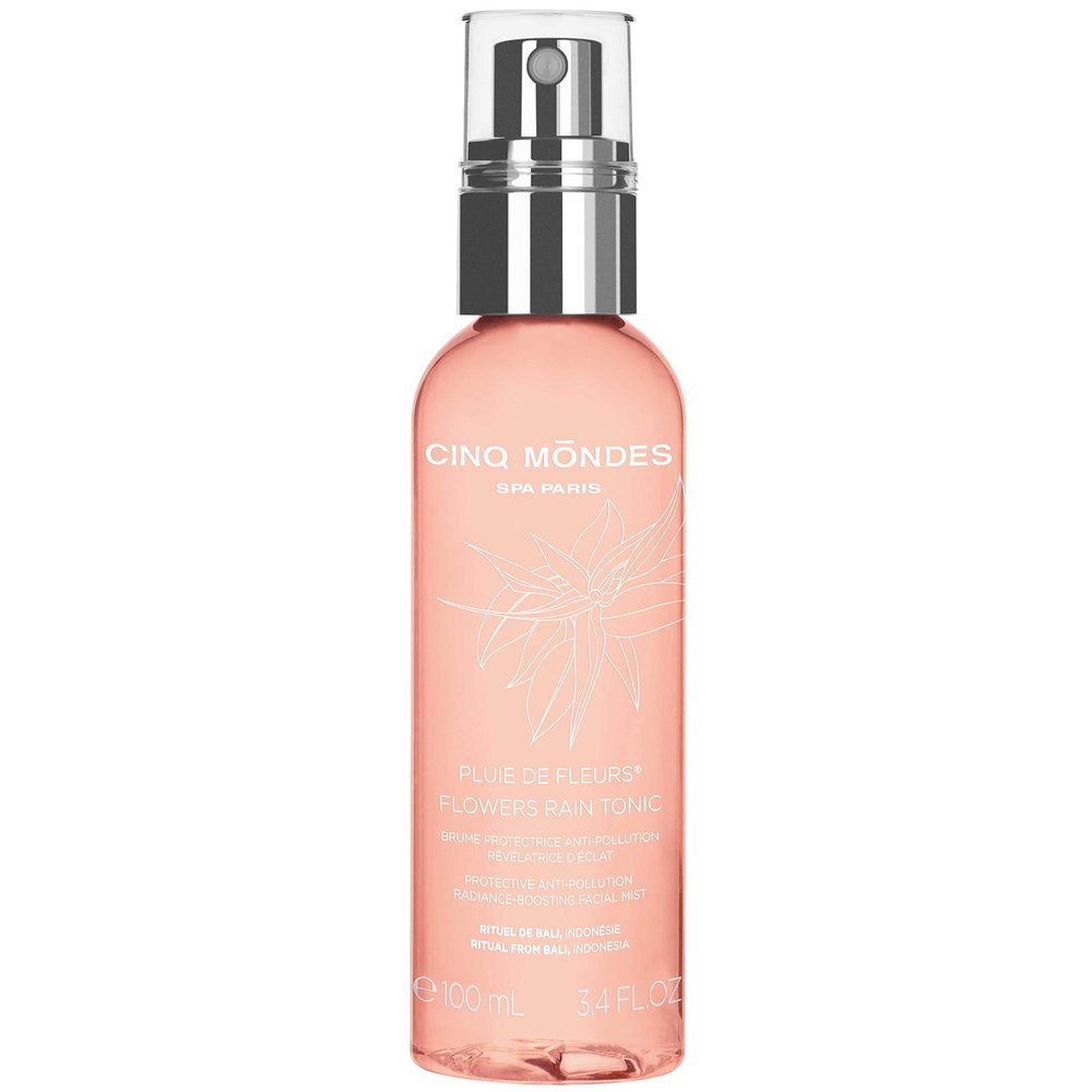 Cinq Mondes Flowers Rain Tonic Anti-Pollution Toner - 3.4 Fl.Oz.- Daily Post-Cleansing Toner for All Skin - Radiance-Boosting Facial Mist - Refreshes and Hydrates