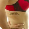 10 x Feed you faith and your fears will starve to death - temporary tattoo lettering in black (10) view 1
