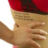 10 x Feed you faith and your fears will starve to death - temporary tattoo lettering in black (10) view 3