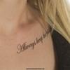 10 x Always keep the faith - Black tattoo lettering - Temporary skin body tattoo saying (10) view 2