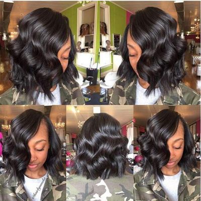 100% Brazilian Short Human Hair Wigs for Black Women Glueless Lace Front Wigs with Baby Hair Short Bob Full Lace Human Hair Wigs (10 inch full lace wig, natural color)