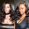 130% Density Natural Color Brazilian Body Wavy Lace Front Wigs For Black Women Glueless Virgin Human Hair Wigs with Baby Hair (18", lace front wig) view 1