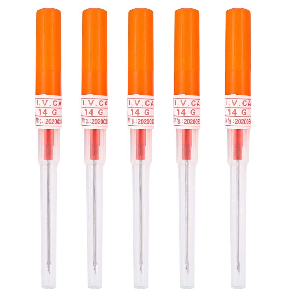 Catheter Needle,New Star Tattoo 5PCS 14 Gauge Piercing Needles IV Catheter Needles