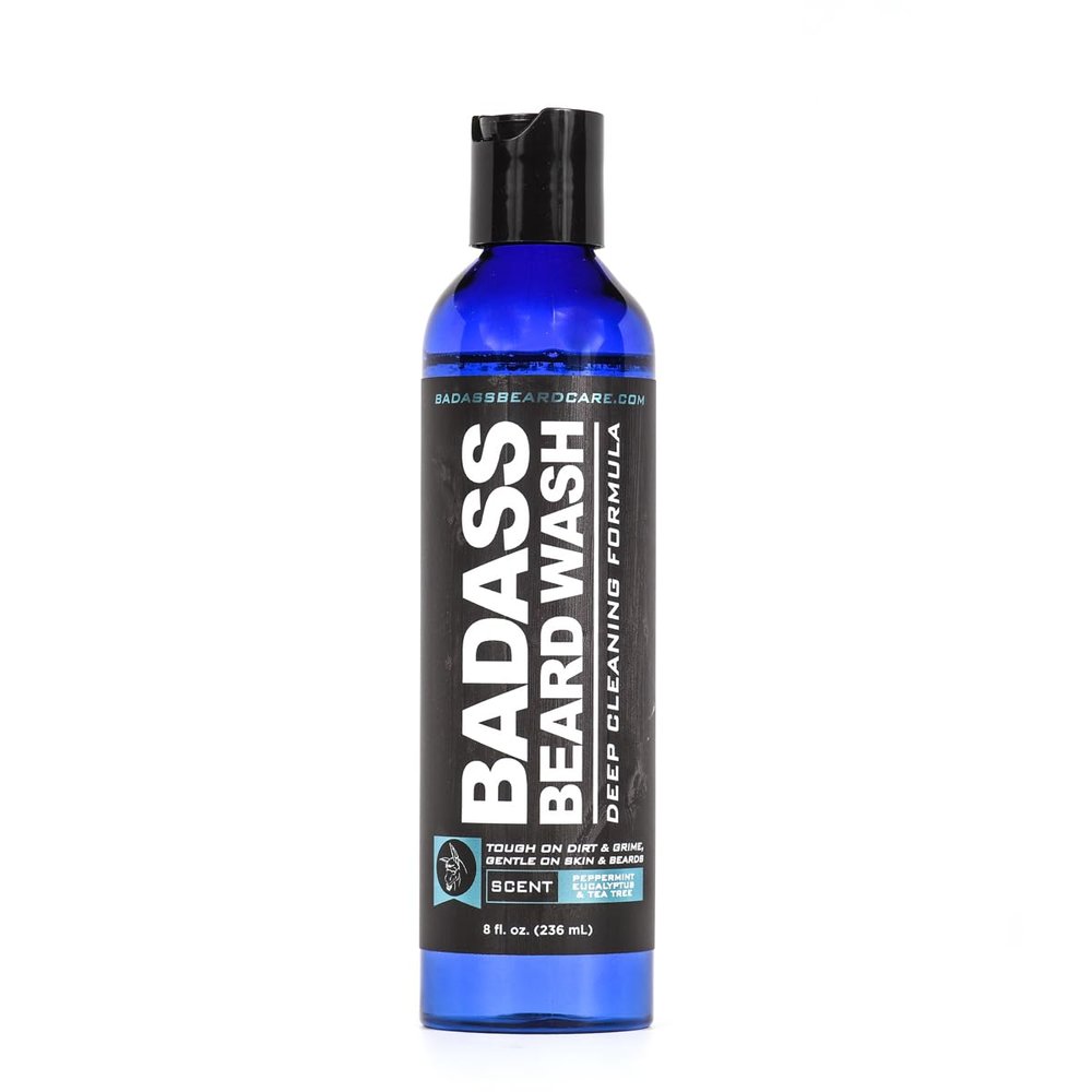 Badass Beard Care Beard Wash for Men - Makes Your Beard Smell Fresh and Clean, Keeps Beard Hair Light, and Skin Hydrated and Refreshed, 8oz