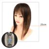 Real Human Hair Toppers with Straight Bangs, Hand Tied Clip in Wiglet Topper Wiglet Hairpieces for Women with Hair Loss, 10" Dark Brown view 2