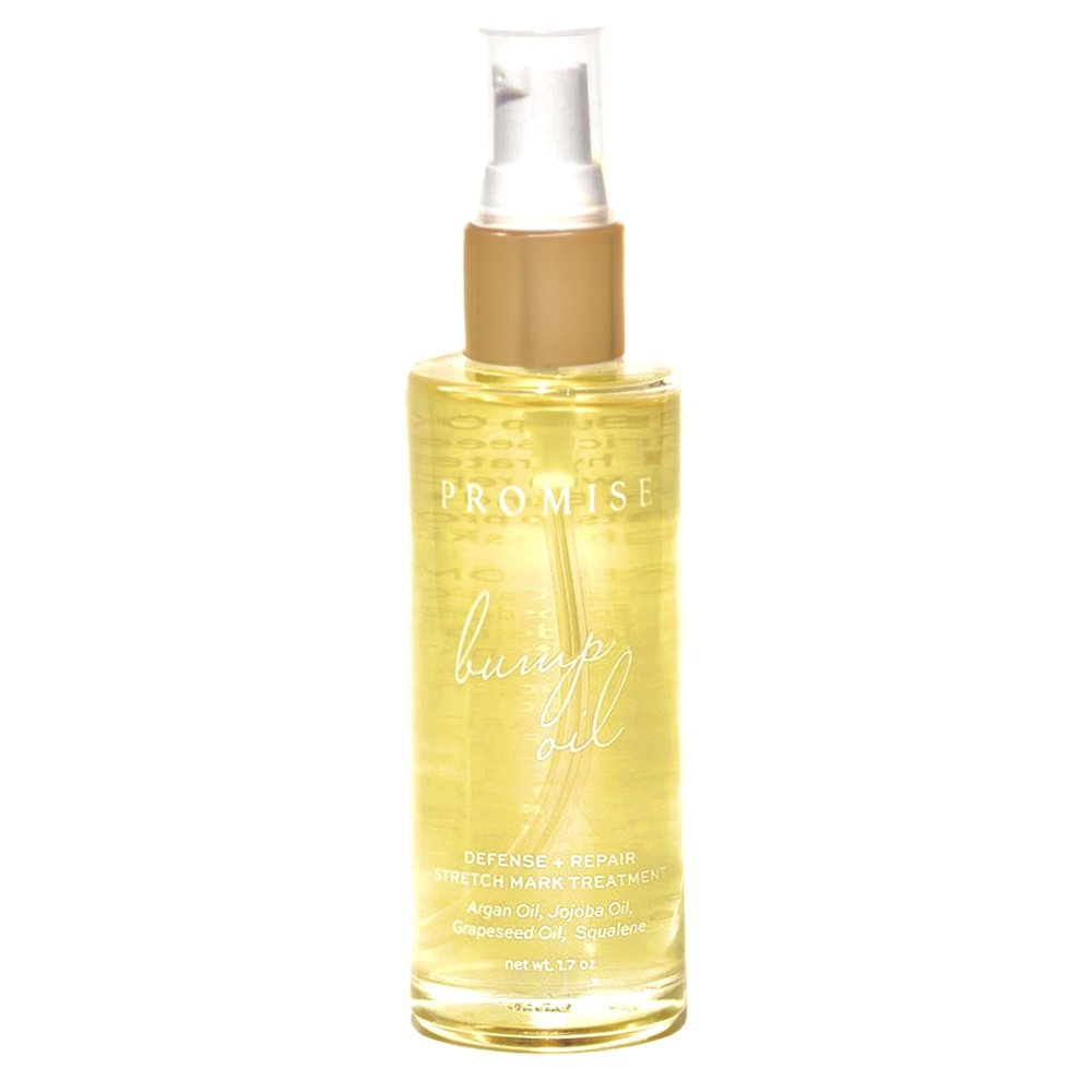 Promise Stretch Mark Prevention Bump Oil, Defense + Repair, Clean Pregnancy Skincare, Non-Toxic, Pregnancy Belly Oil, Vegan, Fast Drying