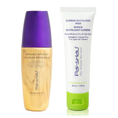 Pai-Shau Biphasic Infusion and Supreme Revitalizing Mask - Oil-Free Hair Rejuvenating Serum and Repairative Hair Treatment Suitable for All Hair Types