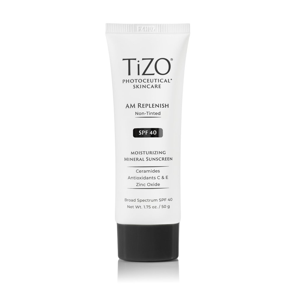 TIZO Photoceuticals Am Replenish Non-tinted Facial Mineral Sunscreen SPF 40, 1.75 oz