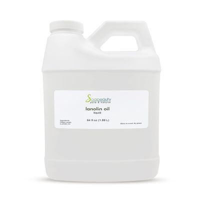 LANOLIN OIL Cold Pressed Unrefined | 100% Natural Available in Bulk | Carrier for Essential Oils, Face, Skin, Hair Moisturizer, Soap Making | (64 OZ)