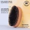 ZEUS Oval Military Beard Brush for Men, Natural Boar Soft Bristle Grooming Tool for Shaping, Conditioning & Daily Beard Maintenance (Made in Germany) Q92 view 2