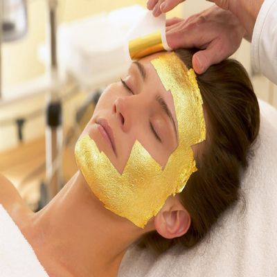 24k Gold Leaf(4 Cm. X 4 Cm.) 100 Sheets 100% for Spa, Food, Art, Framing, Gilding, Facial