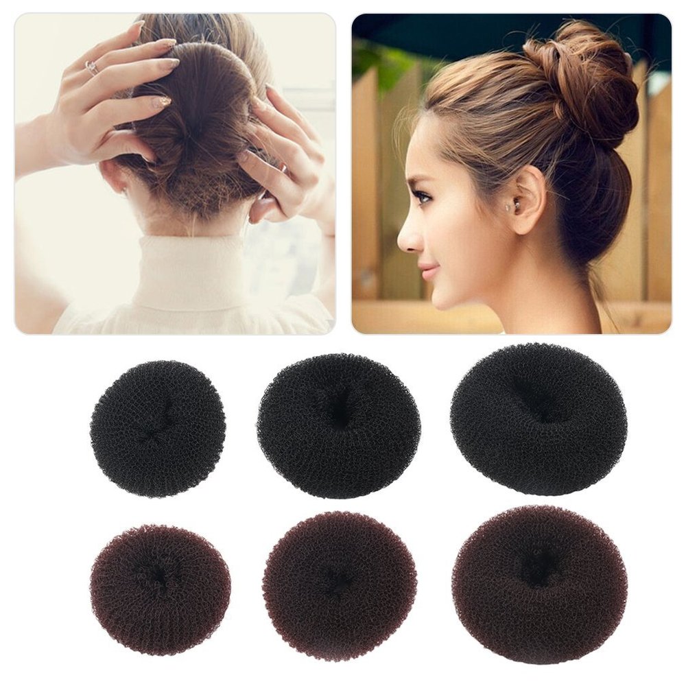 AnHua 6 PCS Women Girls Sponge Hair Bun Maker Ring Donut Shape Hairband Styler Tool Health and Beauty