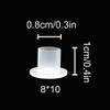 Needlehouse 1000pcs (10 * 8mm) Tattoo Ink Caps Professional Tattoo Ink Cups With Base, Caps Plastic Transparent Pigment Cups Caps Tattoo Supplies (10 * 8mm) view 2