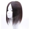 Susanki Straight Human Hair Toppers with Clips 3"x 5" Silk Base Wiglet Topper Hairpieces for Women with Hair Loss, 6" Dark Brown view 2
