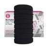 Burlybands Large Hair Ties for Thick, Heavy or Curly Hair - Non-Slip, Non-Damage, Seamless Women's Ponytail Scrunchies - Black, 8 Pcs view 1