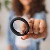 Burlybands Large Hair Ties for Thick, Heavy or Curly Hair - Non-Slip, Non-Damage, Seamless Women's Ponytail Scrunchies - Black, 8 Pcs view 3