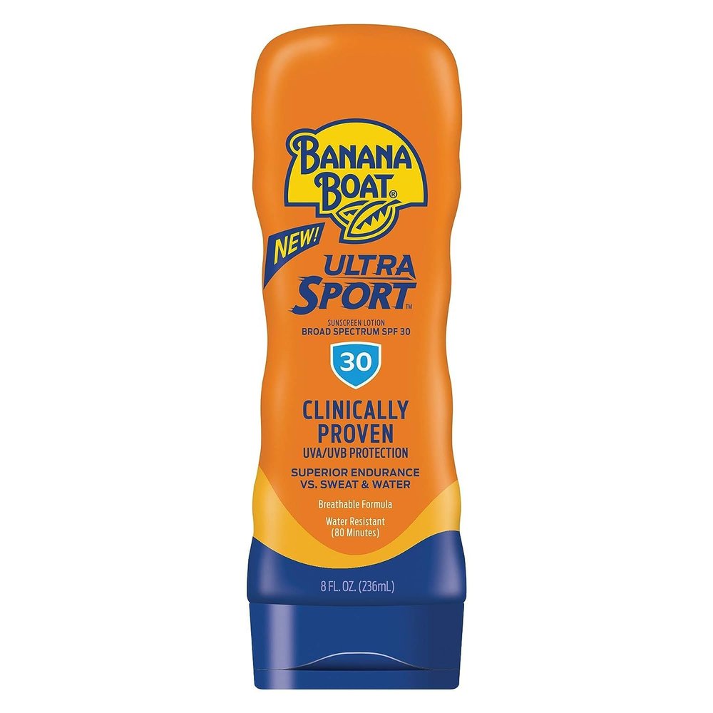 Banana Boat Sport Performance Lotion Sunscreens with PowerStay Technology SPF 30, 8 Fluid Ounce