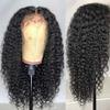 130 Density Unprocessed Natural Color Glueless Human Hair Wigs for Black Women Brazilian Virgin Human Hair Curly Lace Front Wigs with Baby Hair (18 inch, lace front wig) view 2