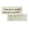 10 x Always on my mind Forever in my heart - Black Temporary Skin Tattoo lettering (10) view 4