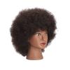 Traininghead 100% Real Hair Mannequin Head Training Head Cosmetology Doll Head Manikin Practice Head Hairdresser with Free Clamp Holder Female (10 inches afro hair C) view 2