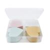 4PCS Heart-shaped Beauty Makeup Sponge Facial Foundation Liquid Powder Dry and Wet Use Blender Puff Cosmetics Blush Applicators With Storage Box for Women Girls Color Random view 1