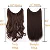 Curly Wavy Micro Hair Extensions Real Human Hair Hidden Micro Invisible Wire Hair Pieces for Women 80g, 20 Inches 613# Bleach Blonde view 3