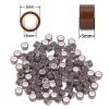 1000 Silicone Micro Link Rings 5mm Lined Beads Deadlocks for Hair Extensions Tool (1000Pcs(Pack of 1) (1000Pcs, Brown) view 2