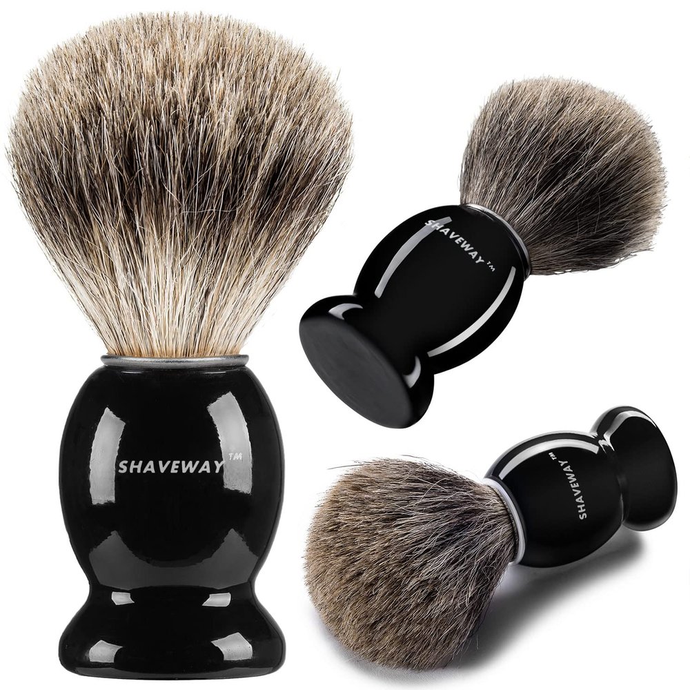 Shaveway 100% Pure Badger Shaving Brush Engineered to Deliver The Best Shave of Your Life. No Matter What Method You use, Safety Razor, Double Edge Razor, Staight Razor or Shaving Razor,.