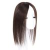 Wiglet Topper Hairpieces Hair Topper Human Hair, 2.4"x 4.7" Mono Wiglet Toupee for Women with Thinning Hair, 6" Off Black view 1