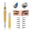 Pinkiou Microblading Pen for Eyebrow Henna Makeup Brow Lamination Pen with Sterilized Blade Hair Stroke Brow Embroidery view 3