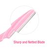 Boao 24 Pcs Eyebrow Razor Face Dermaplane Razor for Women and Men Fuzz Face Shaver Colorful Facial Shaper Trimmer with Precision Cover Dermaplaning Blades Tool for Peach view 3